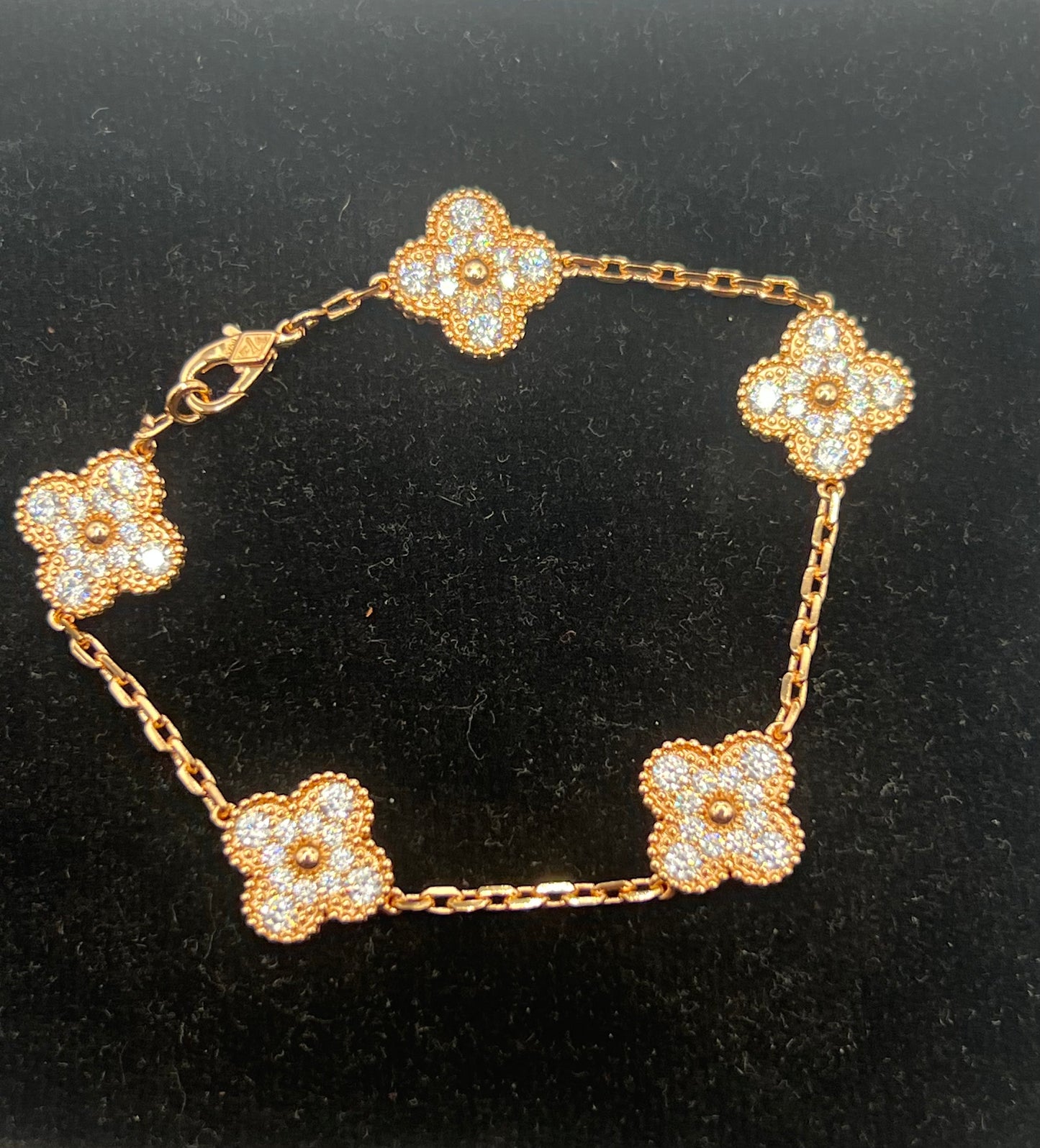 Rose Gold V Charm Bracelets